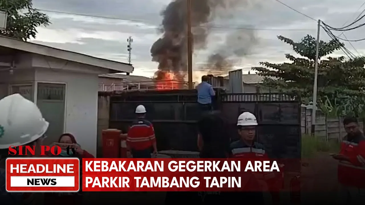 Kebakaran Gegerkan Area Parkir Tambang Tapin