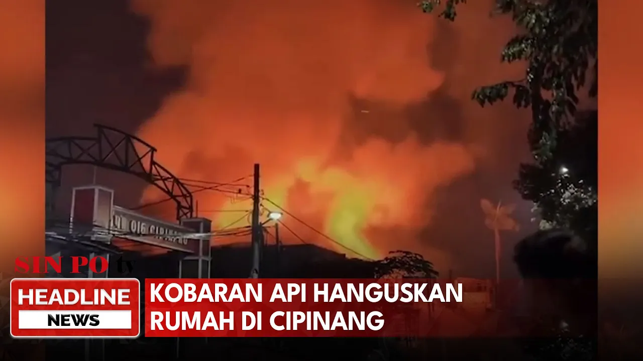 Kobaran Api Hanguskan Rumah Di Cipinang