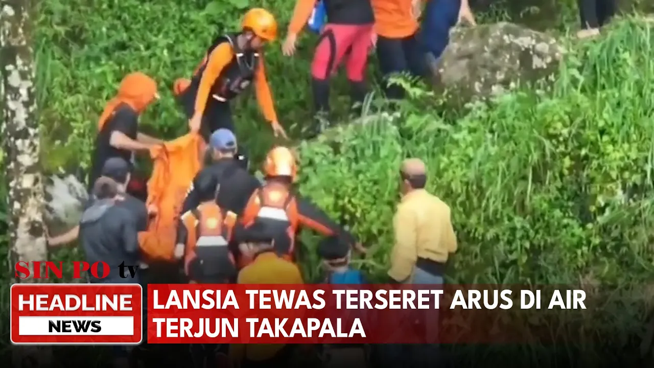 Lansia Tewas Terseret Arus Di Air Terjun Takapala