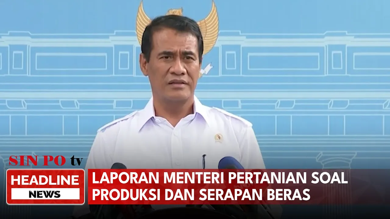 Laporan Menteri Pertanian soal Produksi dan Serapan Beras
