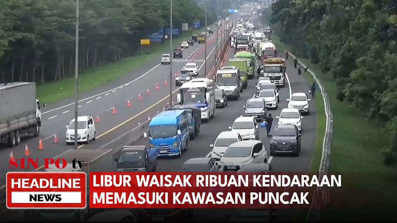 Libur Waisak Ribuan Kendaraan Memasuki Kawasan Puncak