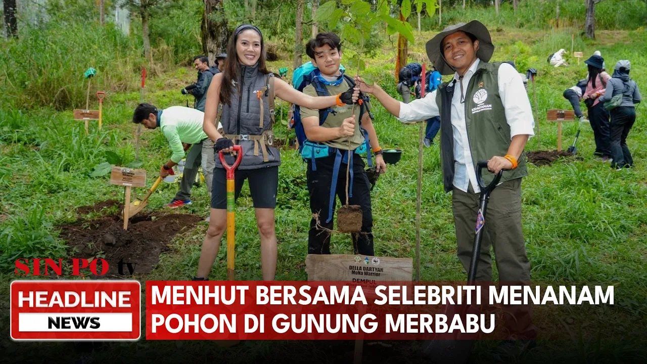 Menhut Bersama Selebriti Menanam Pohon di Gunung Merbabu