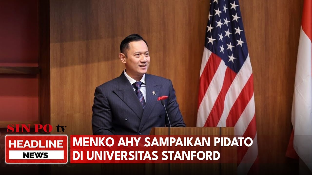 Menko AHY Sampaikan Pidato di Universitas Stanford