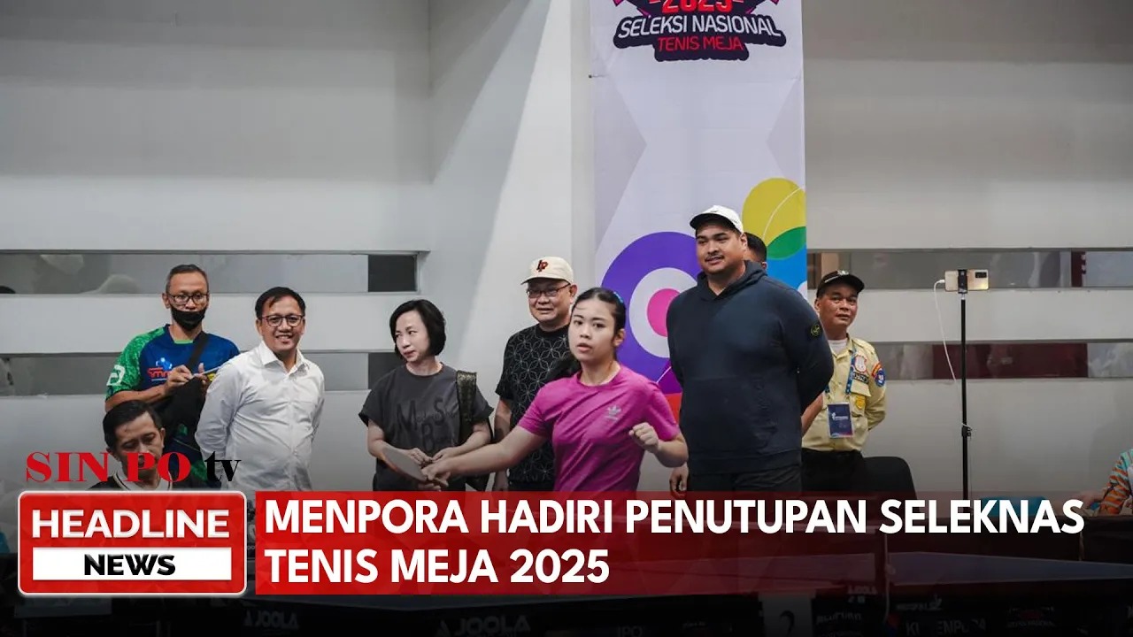 Menpora Hadiri Penutupan Seleknas Tenis Meja 2025