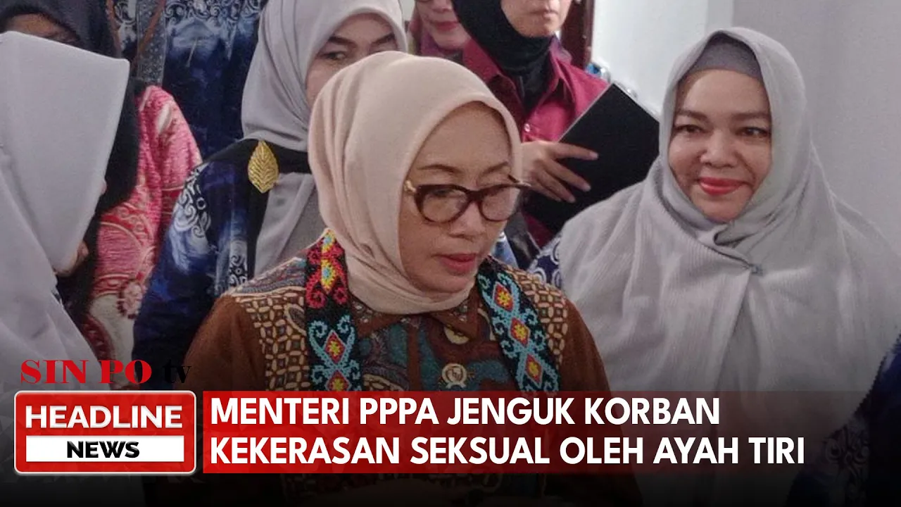 Menteri PPPA Jenguk Korban Kekerasan Seksual Oleh Ayah Tiri