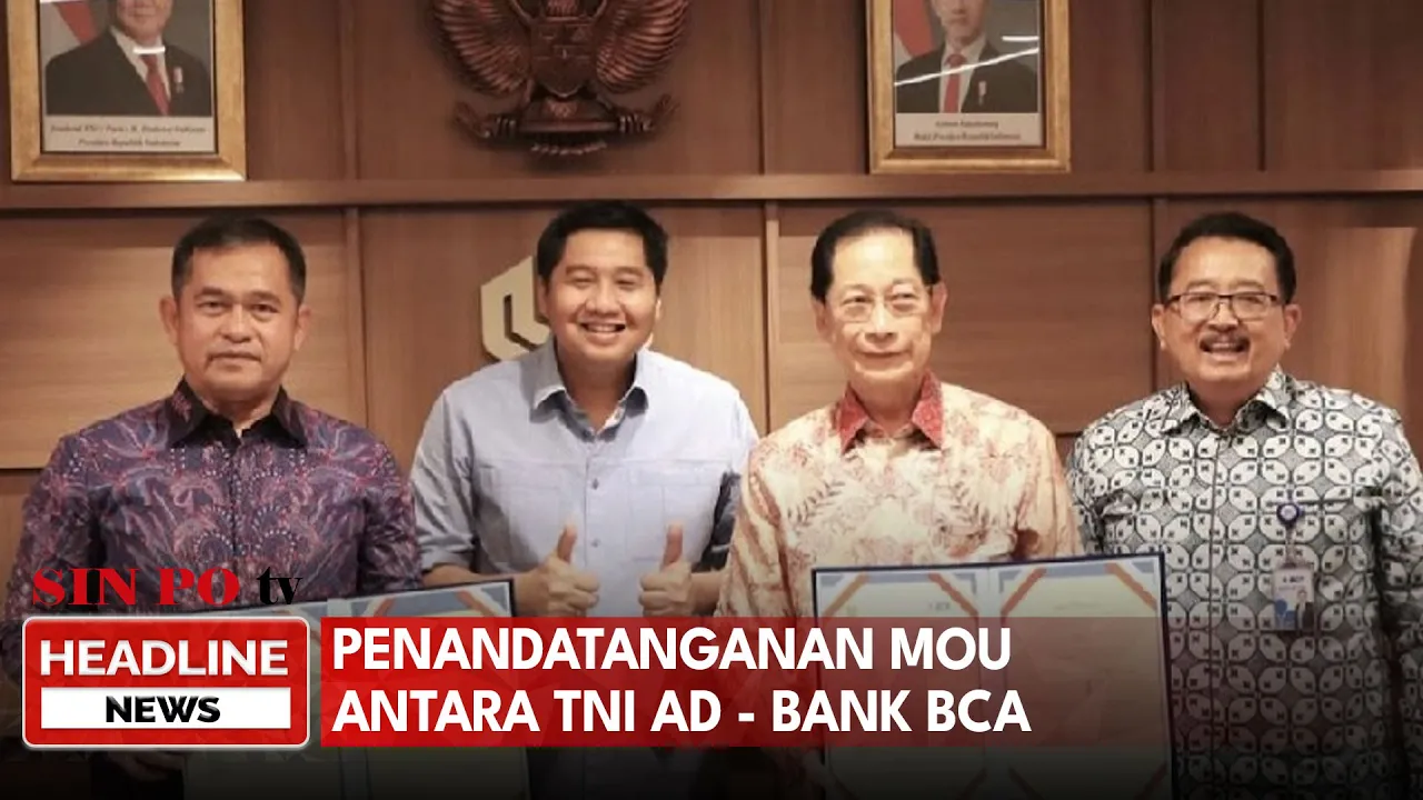 Penandatanganan MoU antara TNI AD – Bank BCA