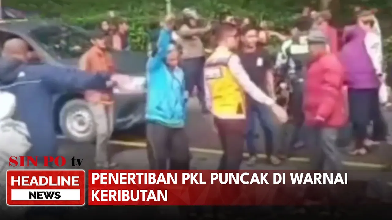 Penertiban PKL Puncak Diwarnai Keributan