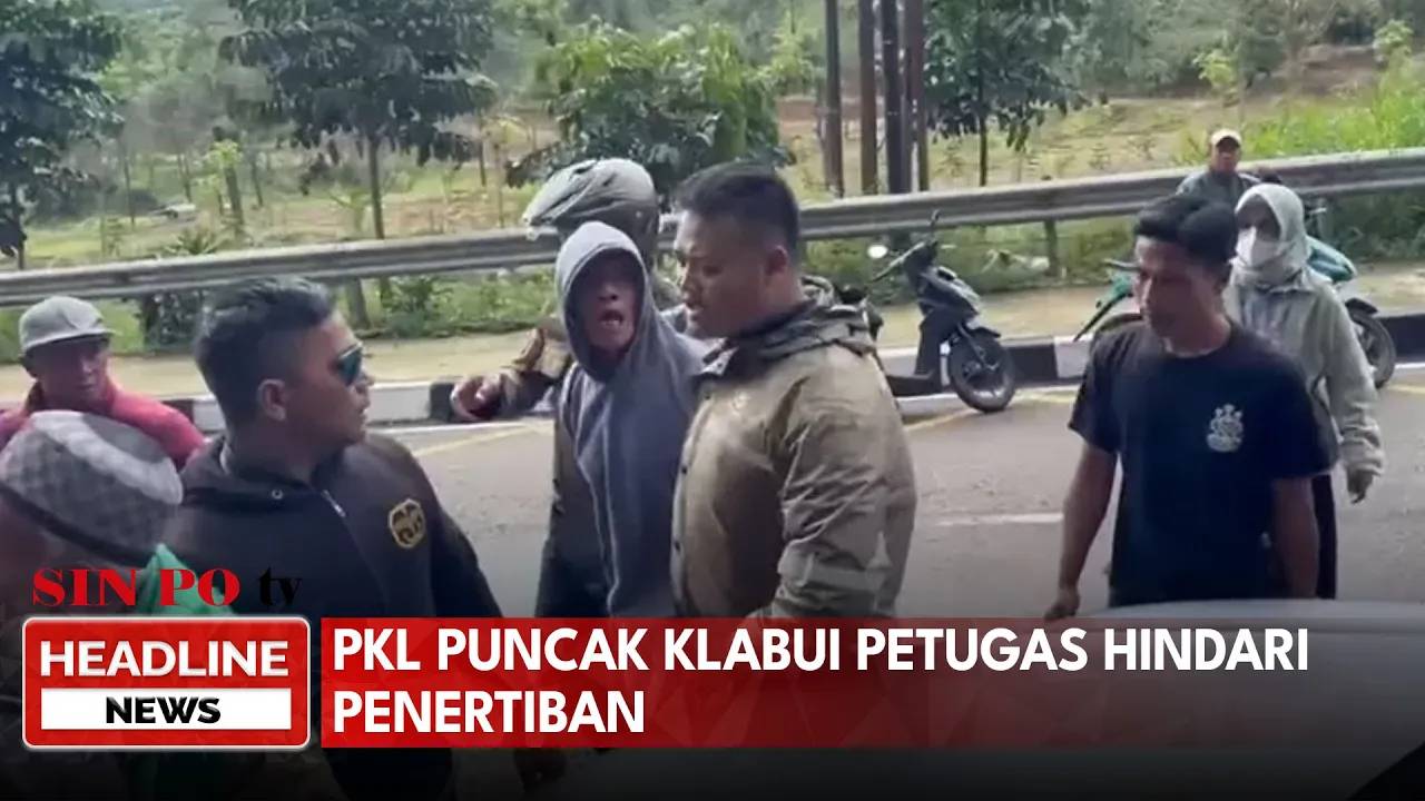 PKL Puncak Klabui Petugas Hindari Penertiban