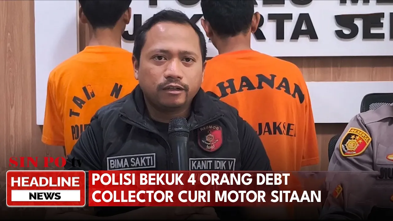 Polisi Bekuk 4 Orang Debt Collector Curi Motor Sitaan