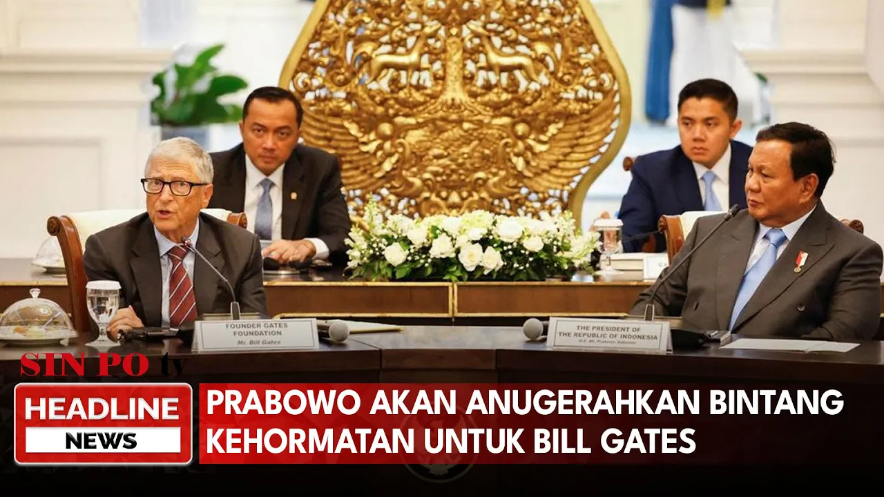 Prabowo Akan Anugerahkan Bintang Kehormatan Untuk Bill Gates