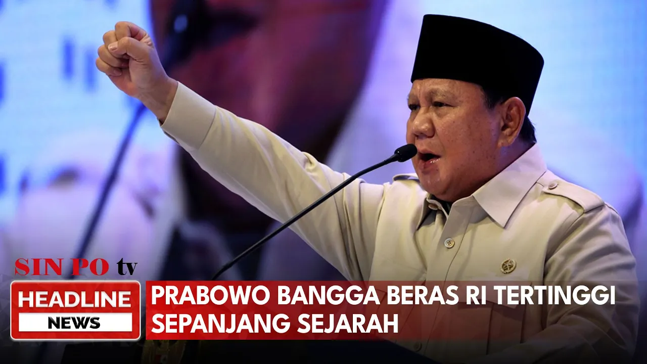 Prabowo Bangga Beras RI Tertinggi Sepanjang Sejarah