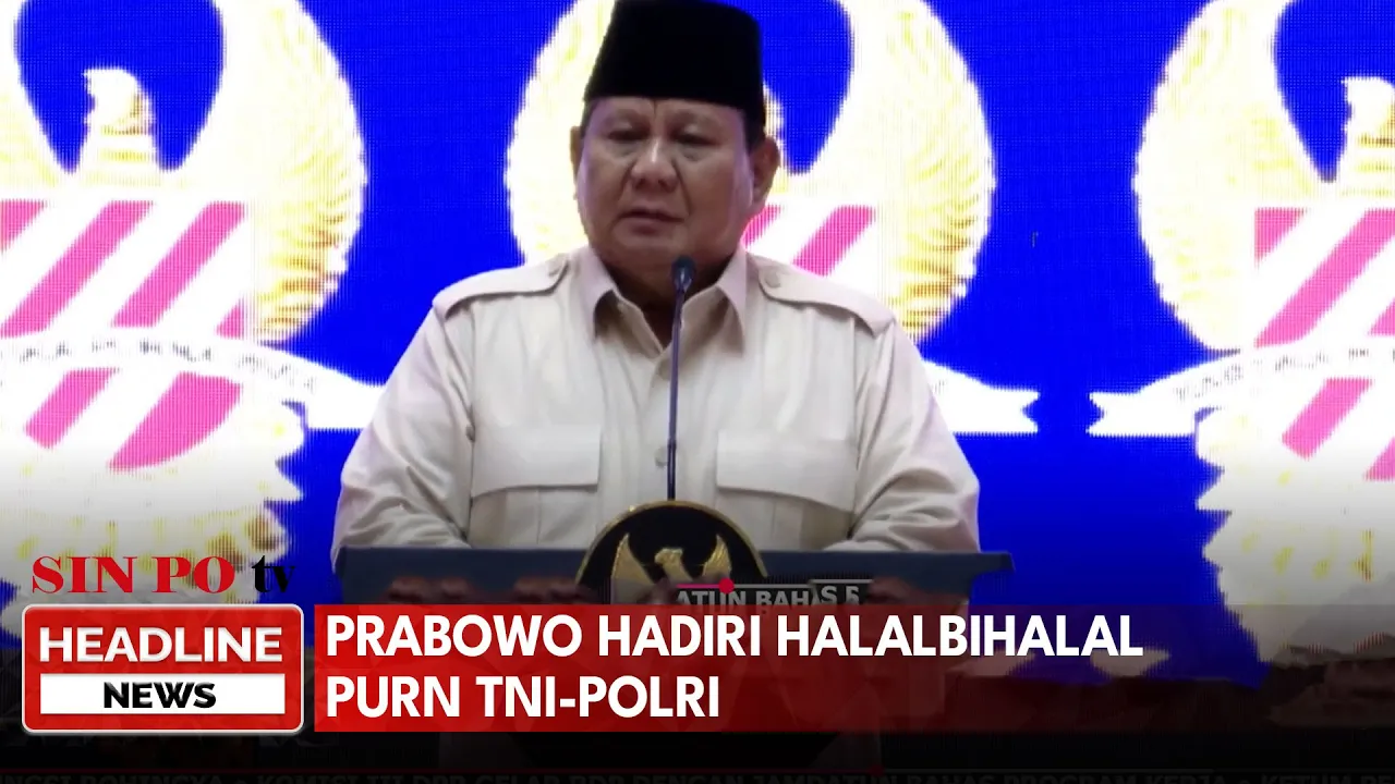 Prabowo Hadiri Halalbihalal Purn TNI-Polri