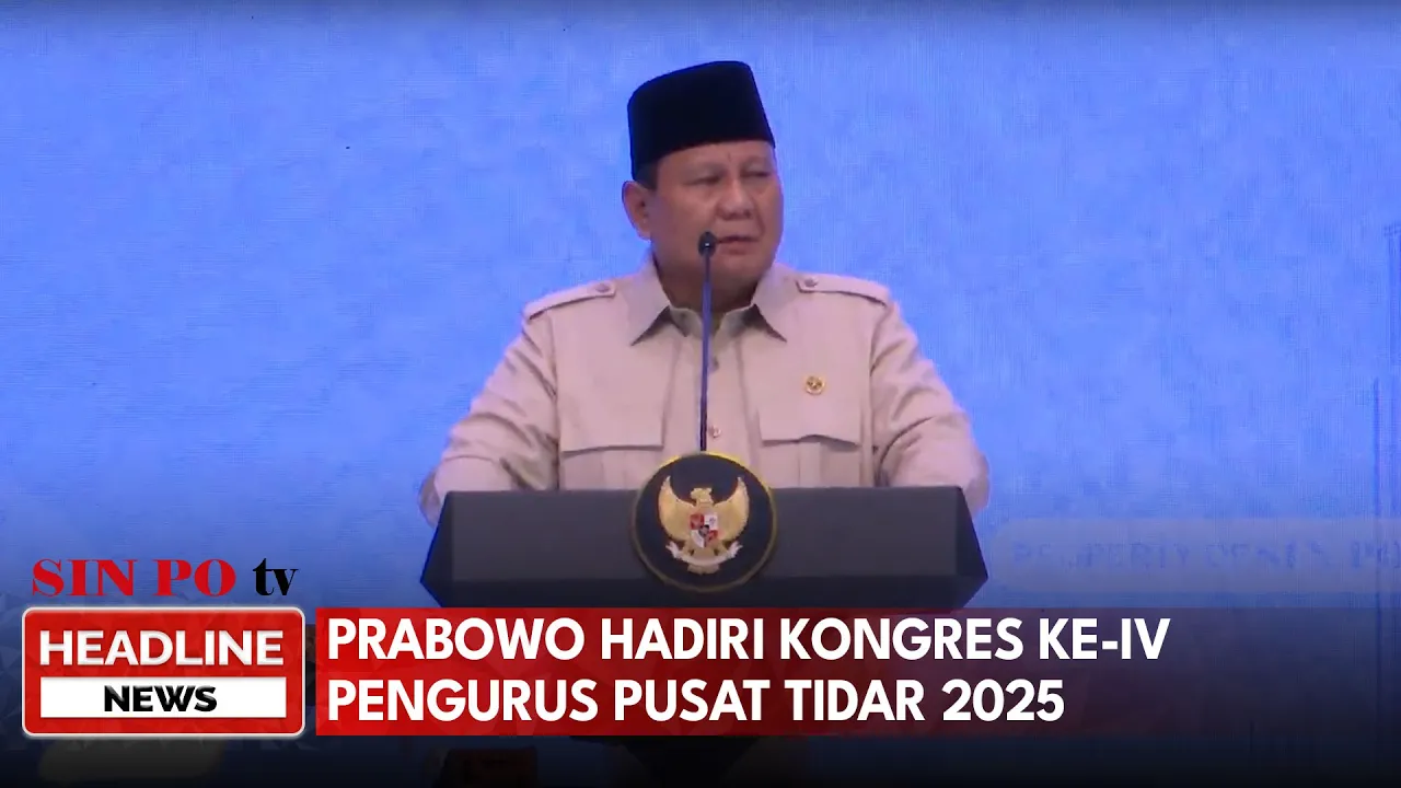 Prabowo Hadiri Kongres Ke-IV Pengurus Pusat Tidar 2025