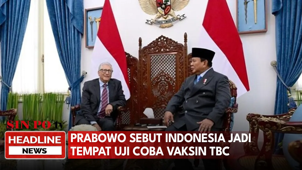Prabowo Sebut Indonesia Jadi Tempat Uji Coba Vaksin TBC