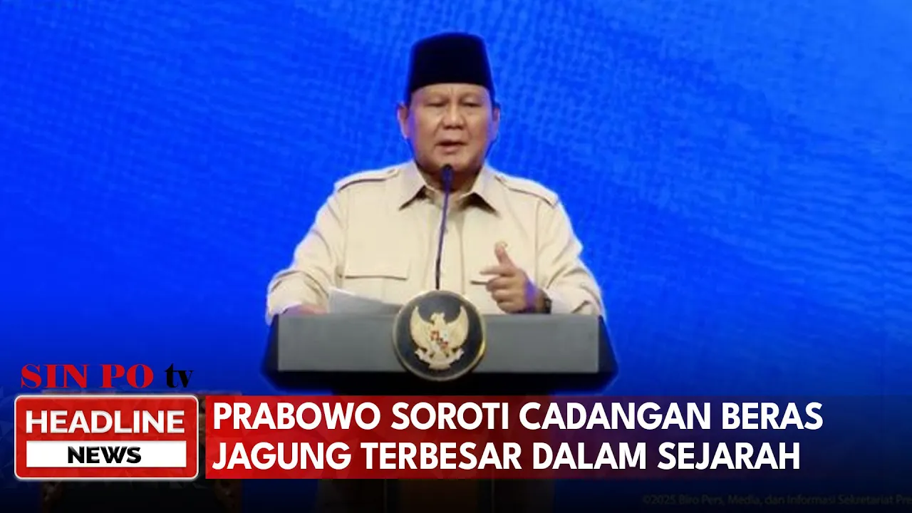 Prabowo Soroti Cadangan Beras Jagung Terbesar Dalam Sejarah