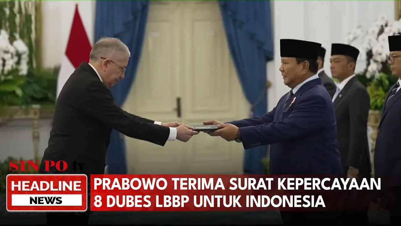 Prabowo Terima Surat Kepercayaan 8 Dubes LBBP Untuk Indonesia