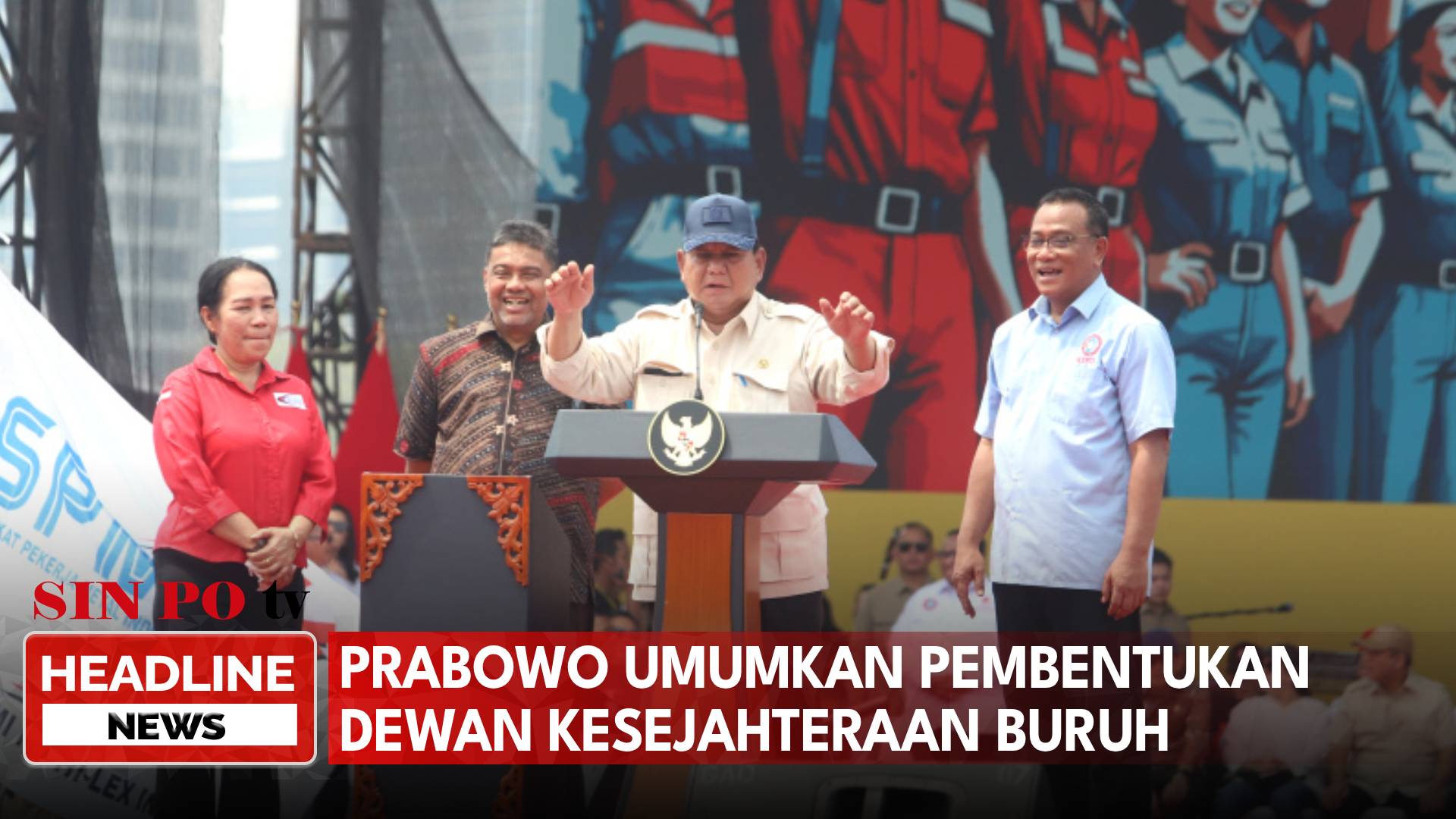 Prabowo Umumkan Pembentukan Dewan Kesejahteraan Buruh Nasional