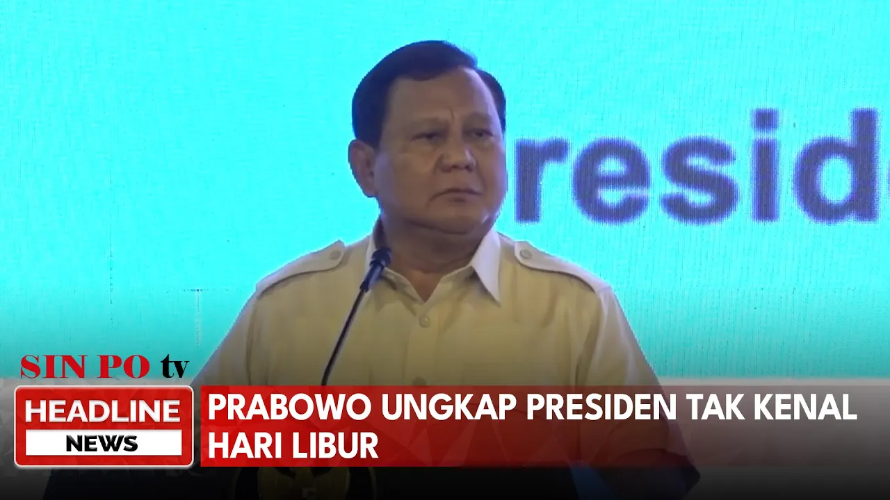 Prabowo Ungkap Presiden Tak Kenal Hari Libur
