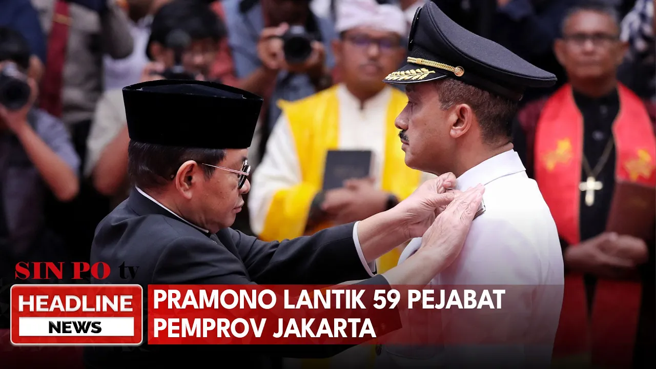 Pramono Lantik 59 Pejabat Pemprov DKI, Kompak Naik Transportasi Umum ke Balai Kota