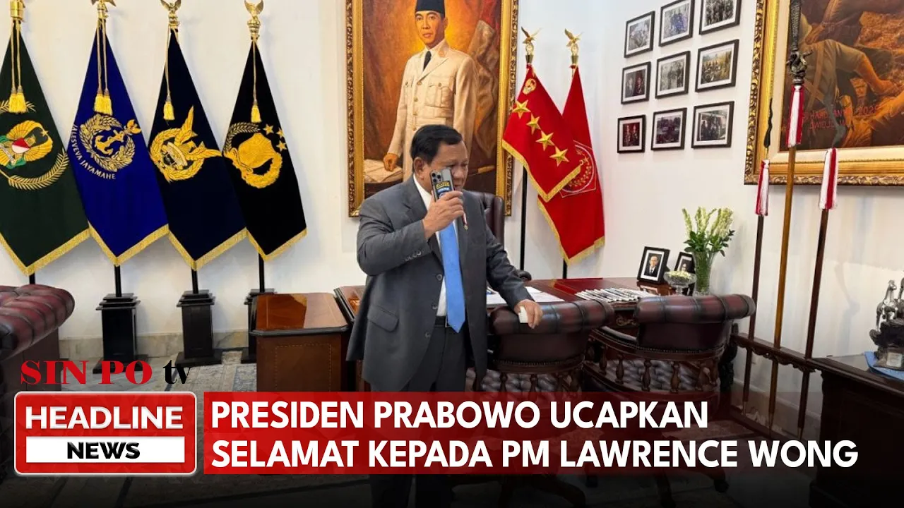 Presiden Prabowo Ucapkan Selamat kepada PM Lawrence Wong