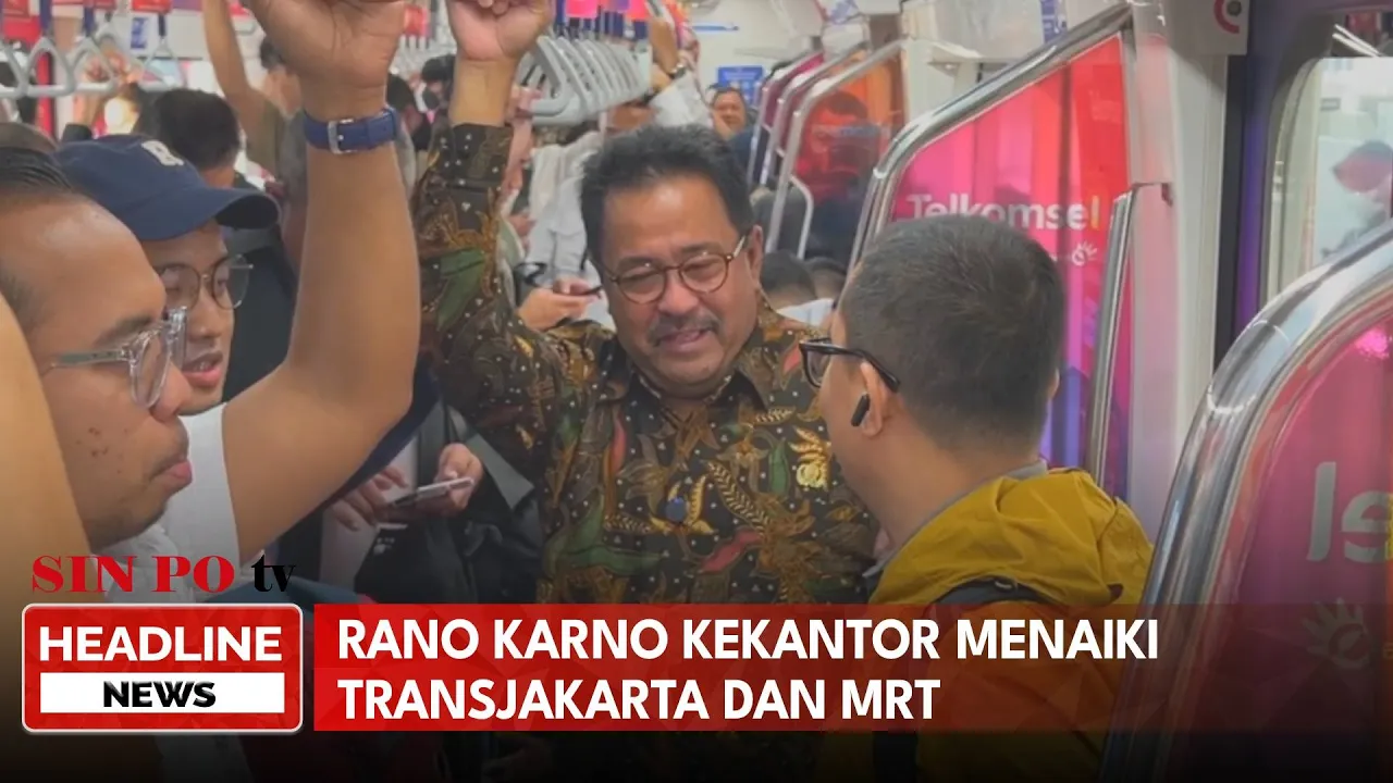 Rano Karno Ke Kantor Menaiki Transjakarta Dan MRT