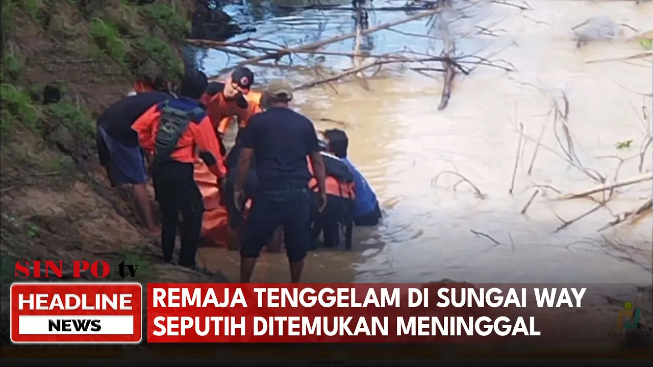 Remaja Tenggelam di Sungai Way Seputih Ditemukan Meninggal