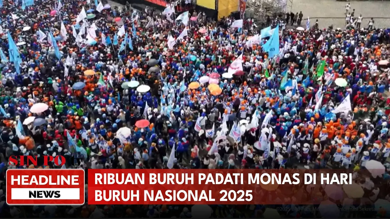 Ribuan Buruh Padati Monas Di Hari Buruh Nasional 2025