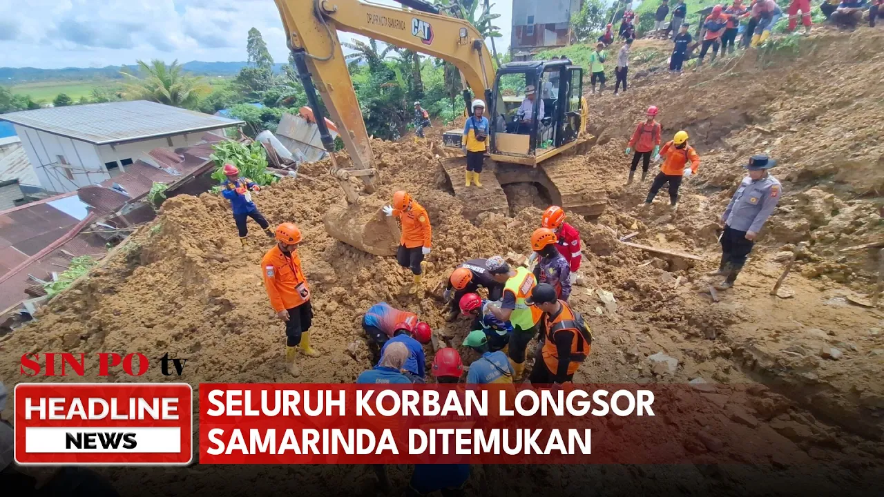 Seluruh Korban Longsor Samarinda Ditemukan