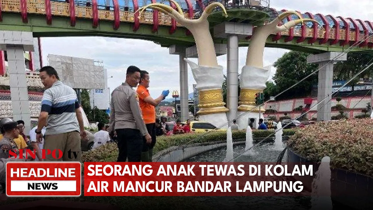 Seorang Anak Tewas Di Kolam Air Mancur Bandar Lampung