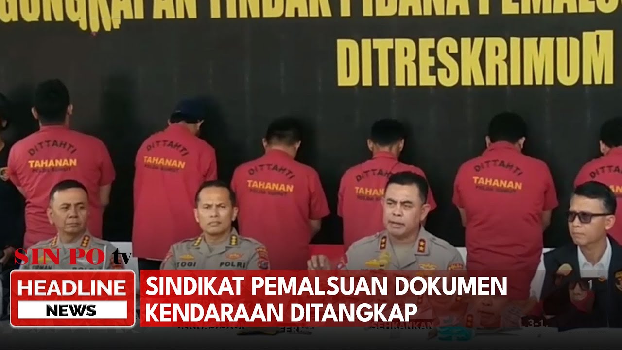 Sindikat Pemalsuan Dokumen Kendaraan Ditangkap