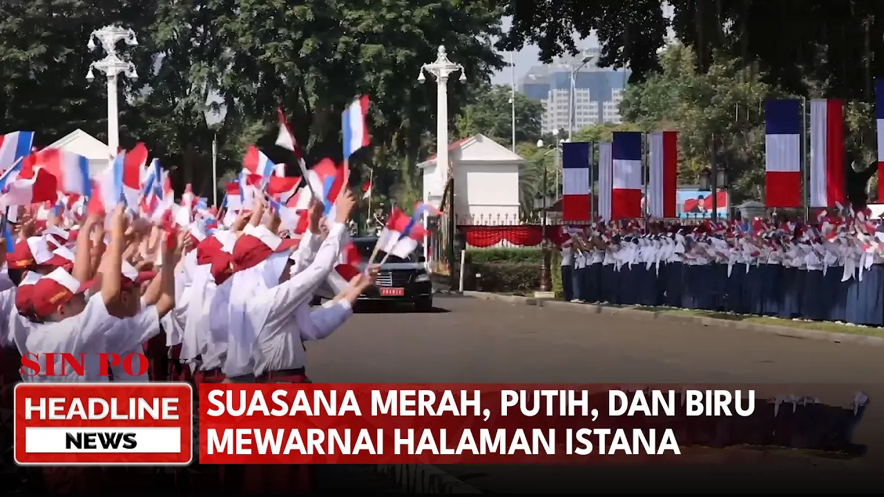 Suasana Merah, Putih, dan Biru Mewarnai Halaman Istana