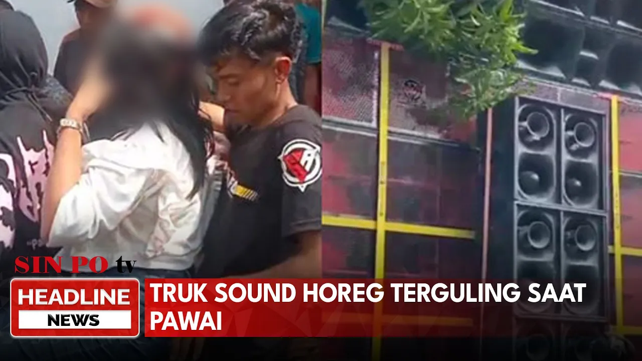 Truk Sound Horeg Terguling Saat Pawai