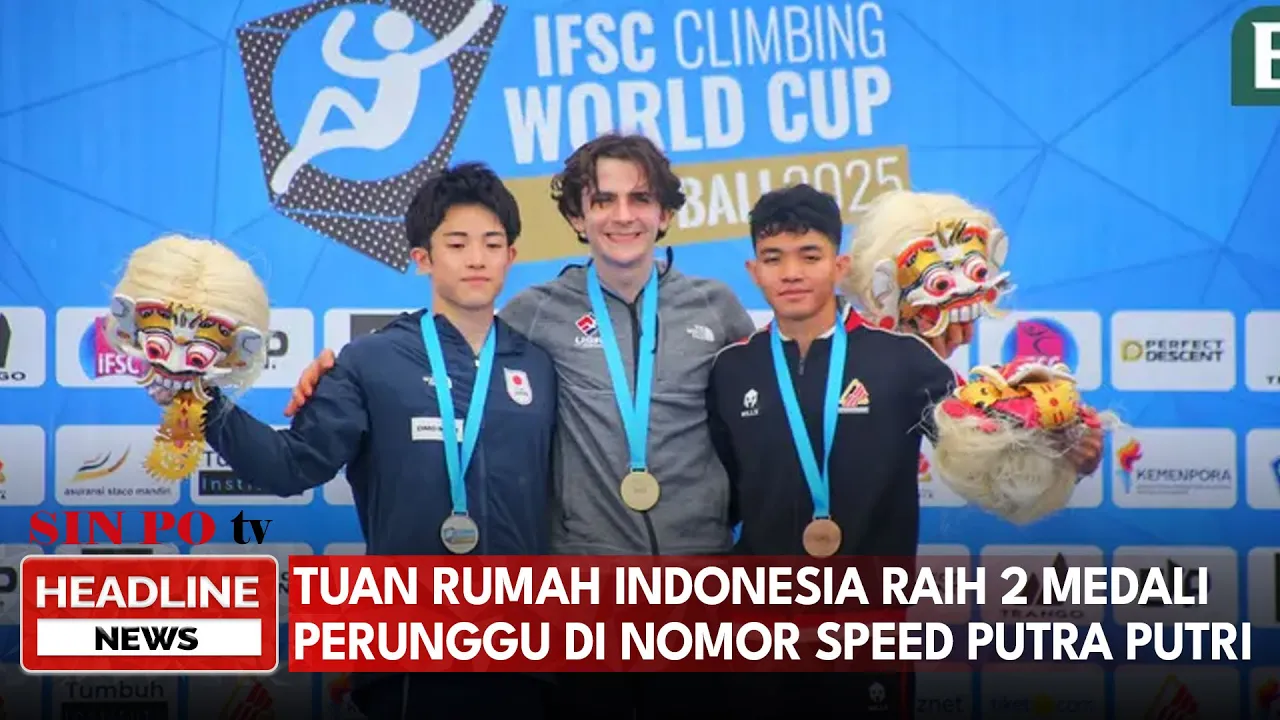 Tuan Rumah Indonesia Raih 2 Medali Perunggu di Nomor Speed Putra-Putri