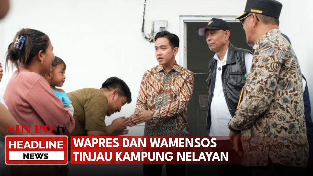 Wapres dan Wamensos Tinjau Kampung Nelayan