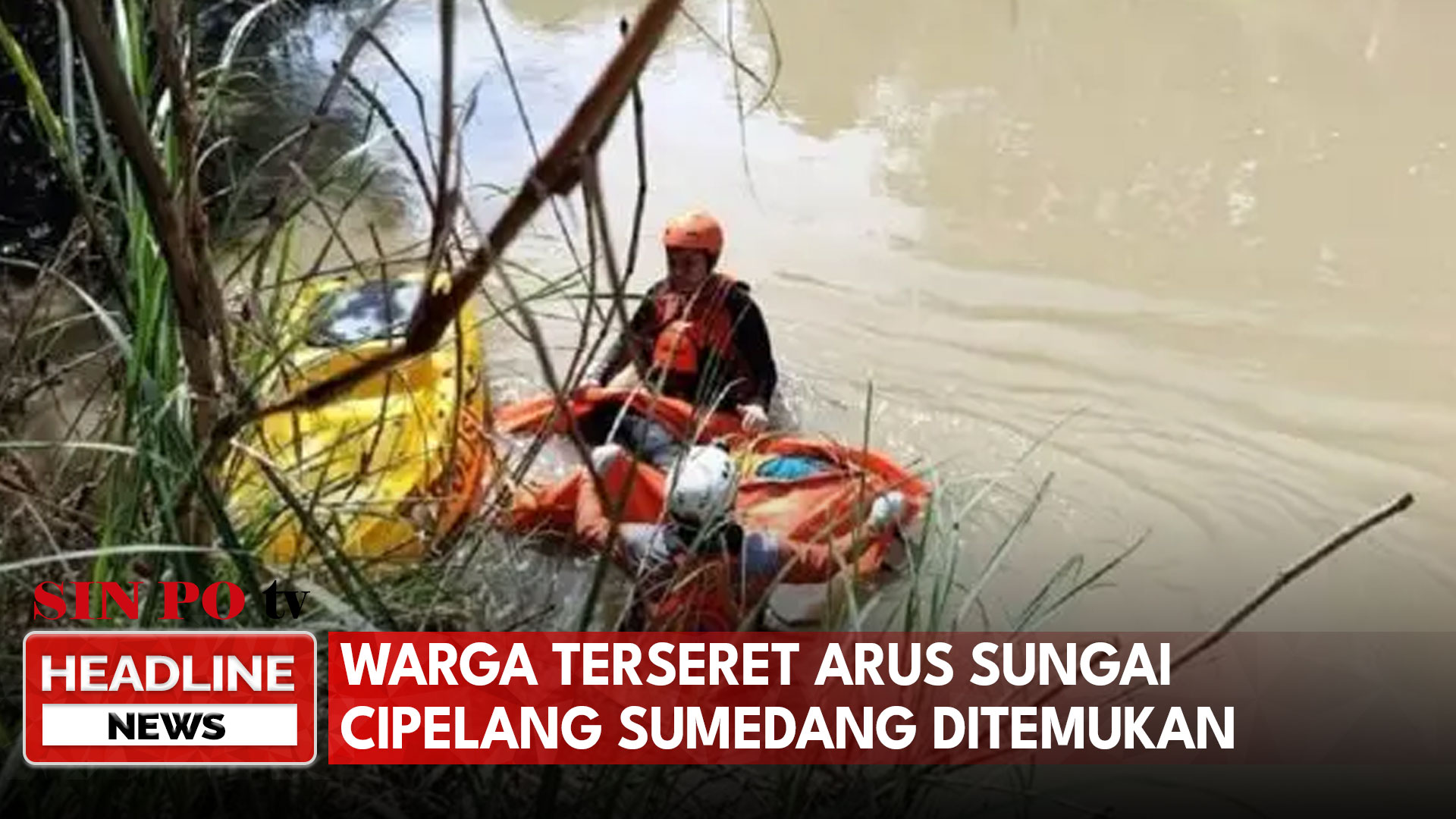 Warga Terseret Arus Sungai Cipelang Sumedang Ditemukan
