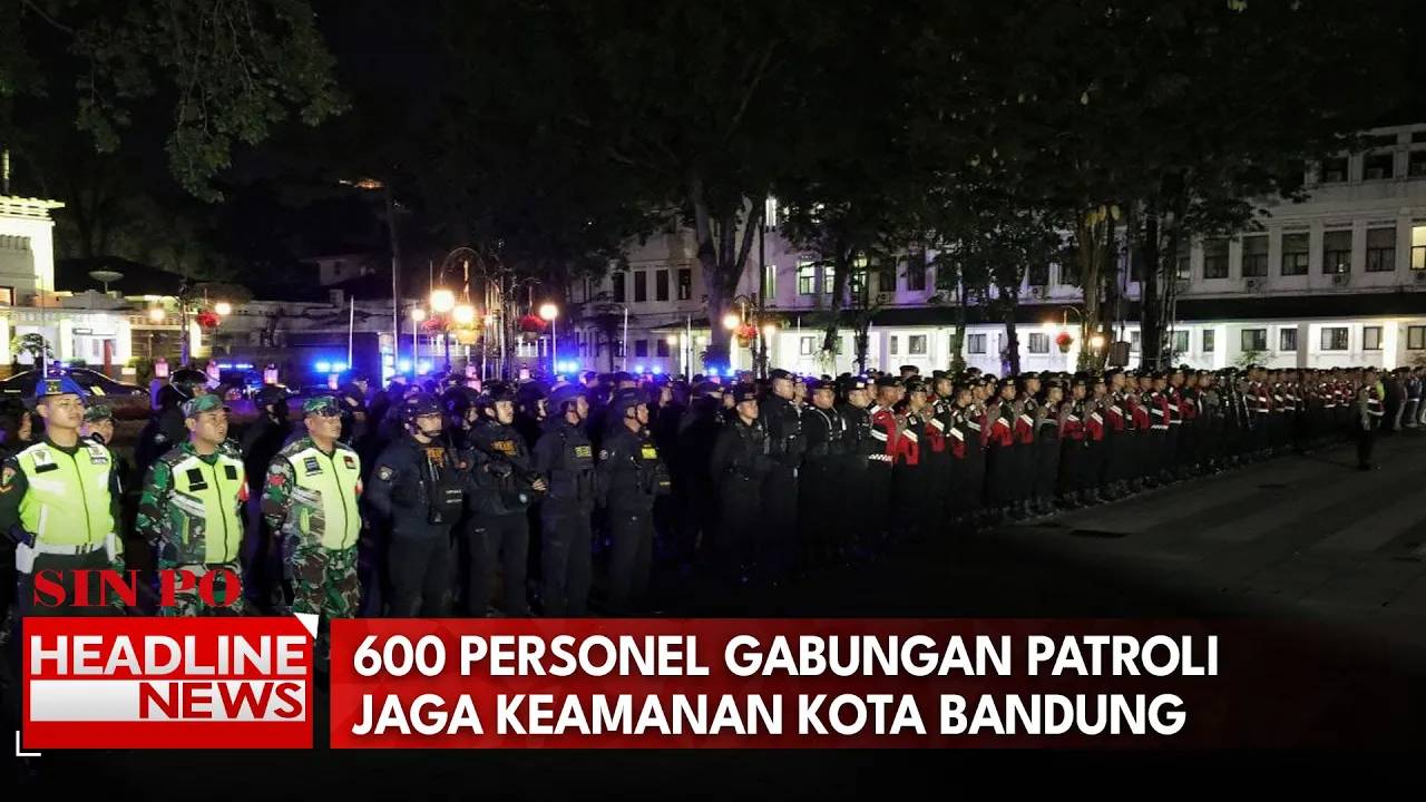 600 Personel Gabungan Patroli Jaga Keamanan Kota Bandung