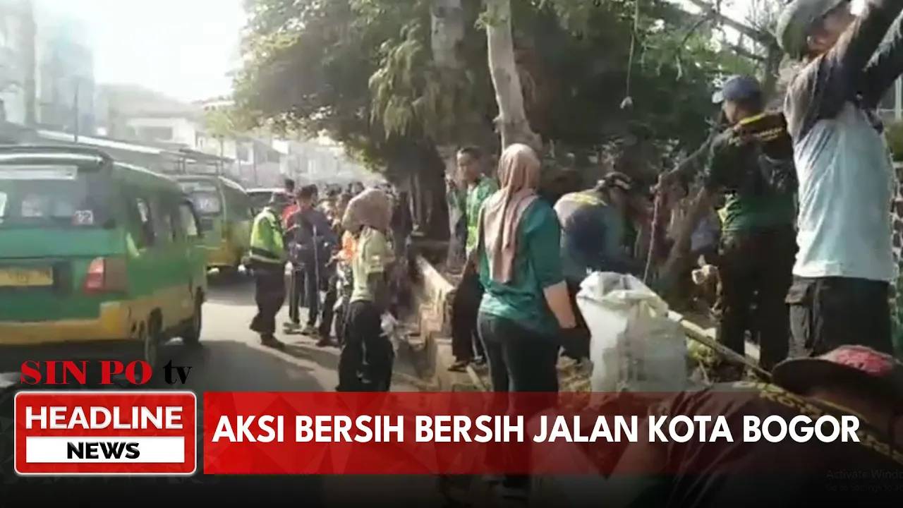 Aksi Bersih-bersih Jalan Kota Bogor