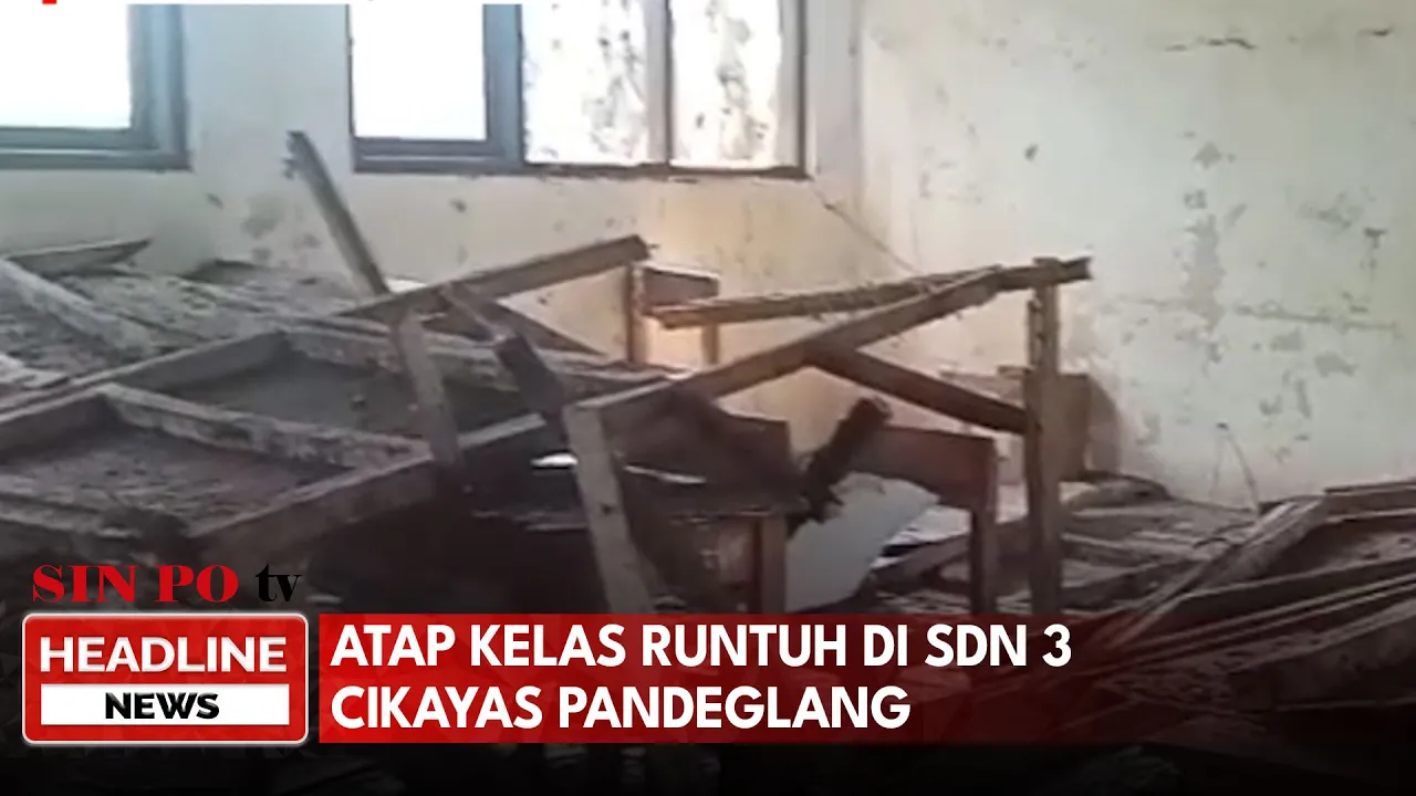 Atap Kelas Runtuh di SDN 3 Cikayas Pandeglang, Jadi Bukti Lalainya Perawatan Sekolah
