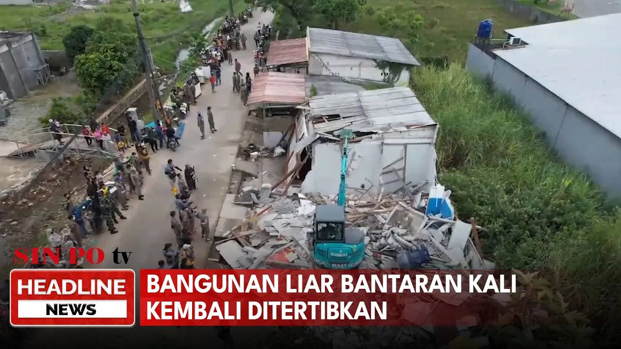 Bangunan Liar Bantaran Kali Kembali Ditertibkan