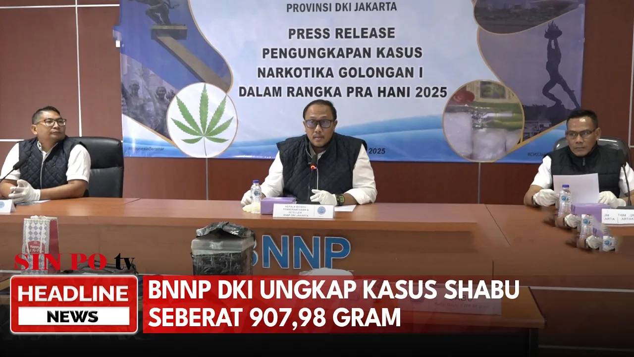 BNNP DKI Ungkap Kasus Shabu Seberat 907,98 Gram