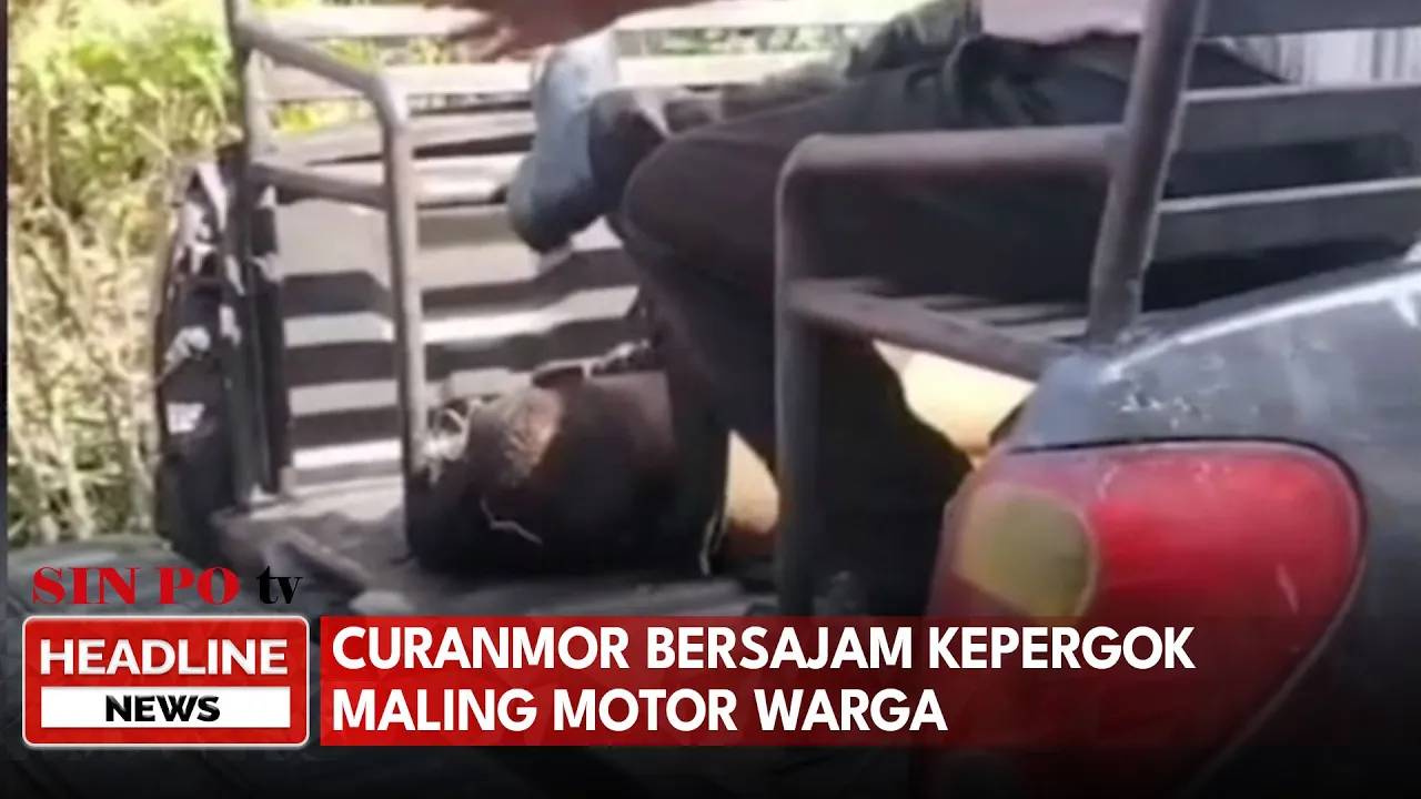 Curanmor Bersajam Kepergok Maling Motor