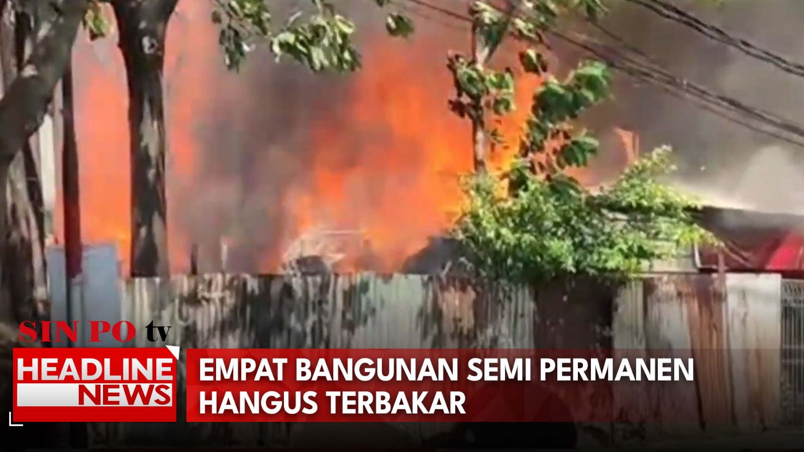 Empat Bangunan Semi Permanen Hangus Terbakar, Sempat Terjadi Ledakan