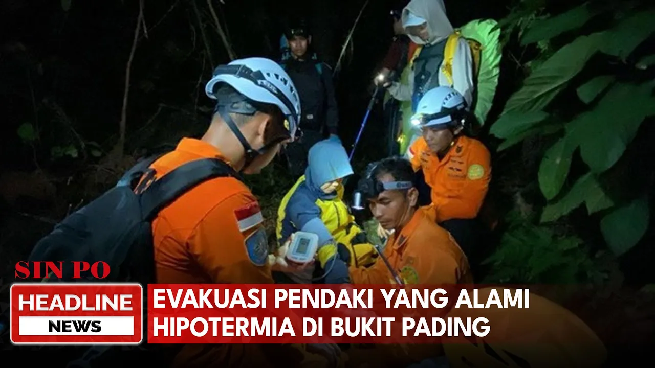 Evakuasi Pendaki Yang Alami Hipotermia Di Bukit Pading