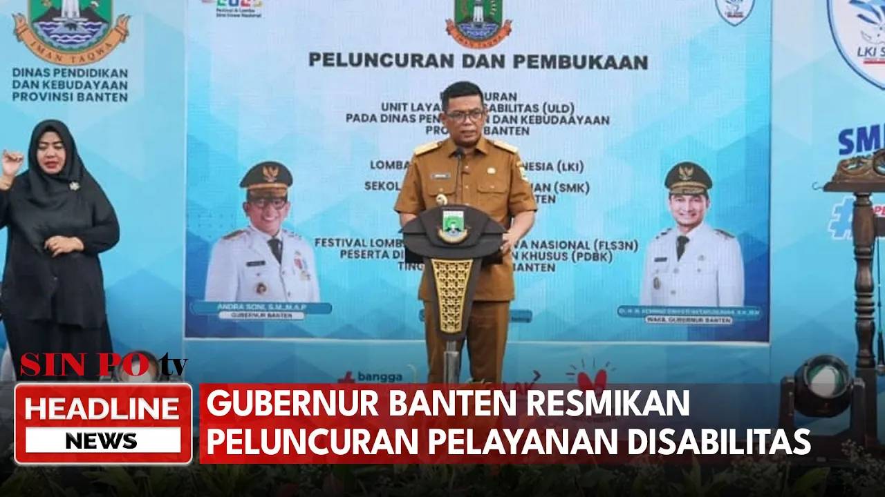 Gubernur Banten Resmikan Peluncuran Pelayanan Disabilitas