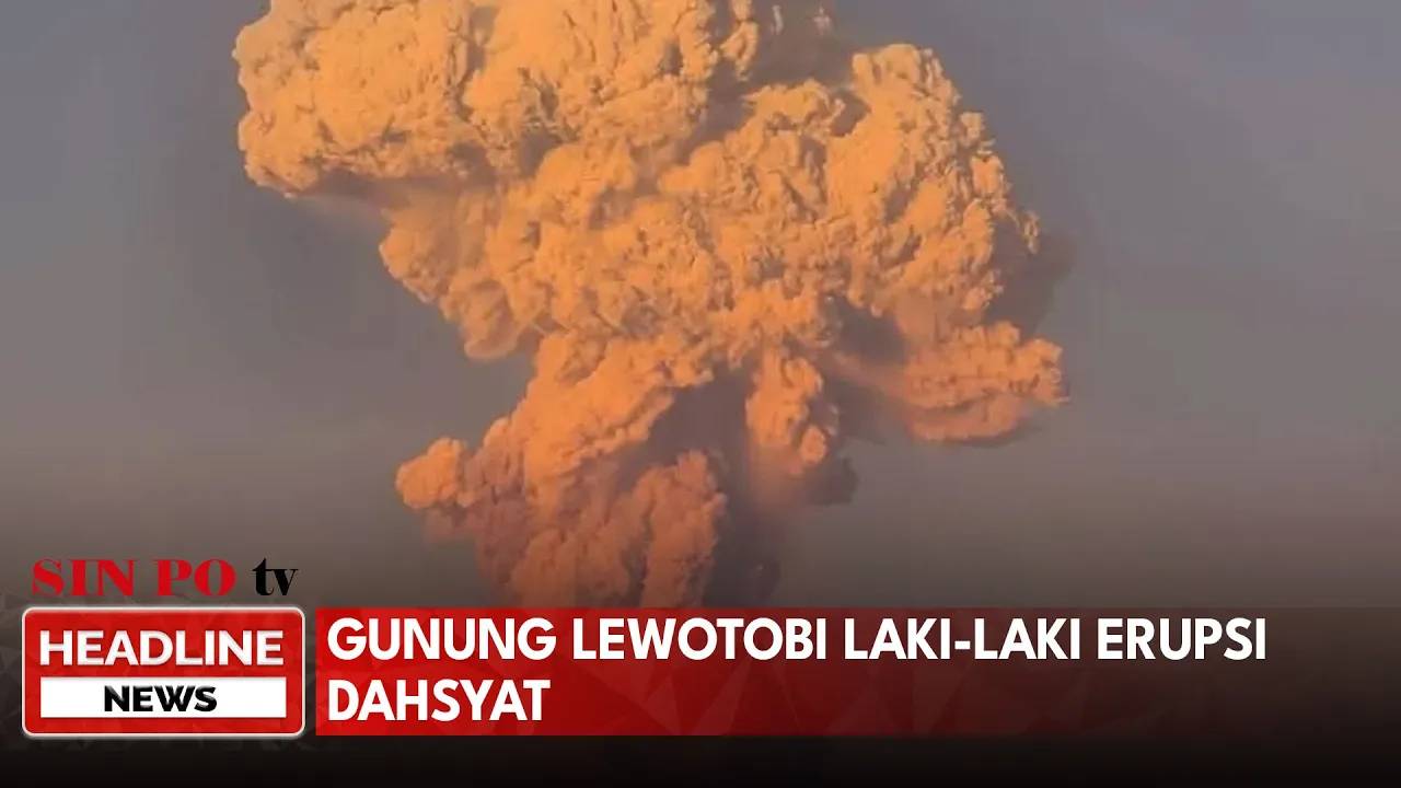 Gunung Lewotobi Laki-Laki Erupsi Dahsyat