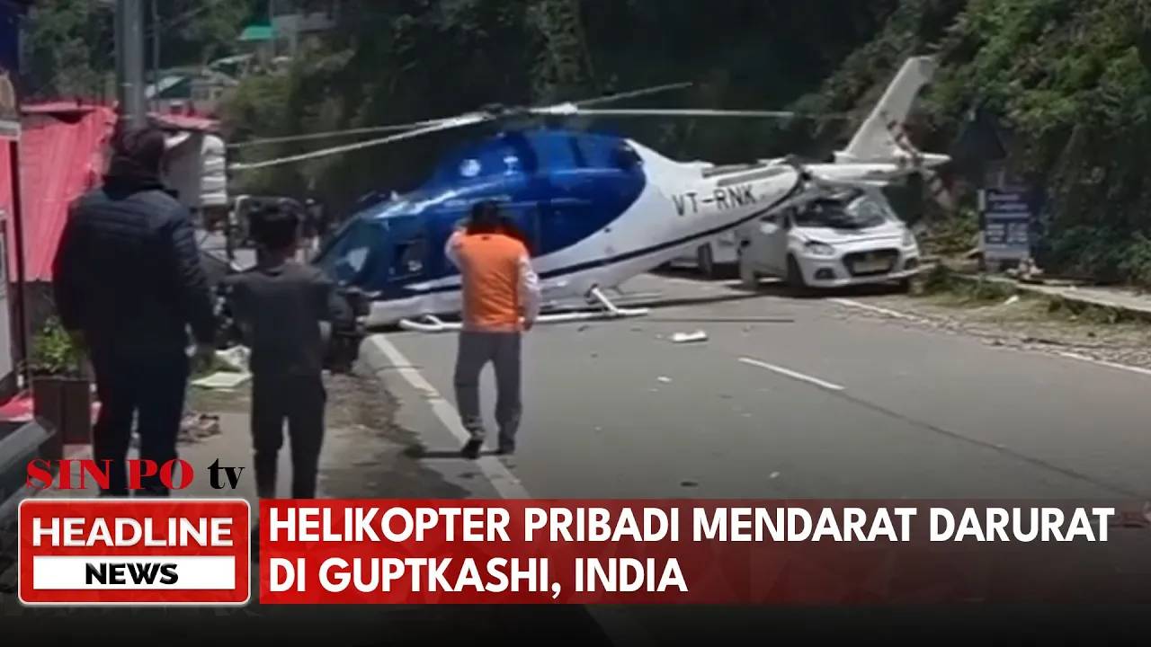 Helikopter Pribadi Mendarat Darurat di Guptkashi, India