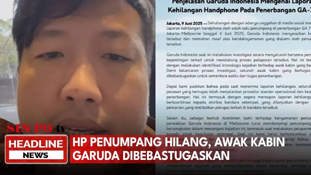 HP Penumpang Hilang, Awak Kabin Garuda Dibebastugaskan