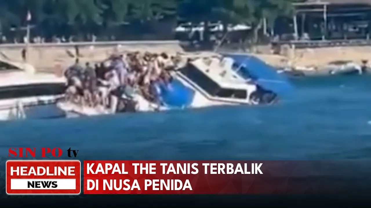 Kapal The Tanis Terbalik di Nusa Penida