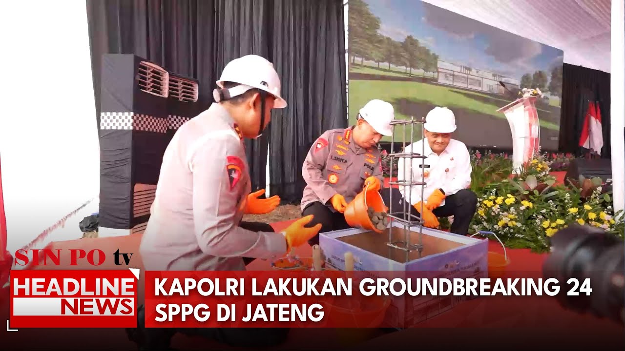 Kapolri Lakukan Groundbreaking 24 SPPG di Jateng
