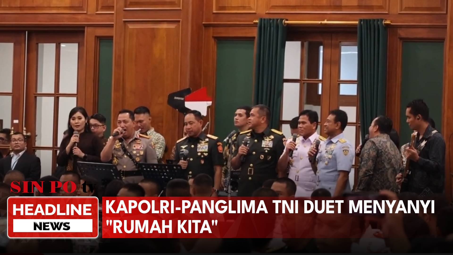 Kapolri-Panglima TNI Duet Menyanyi "Rumah Kita"